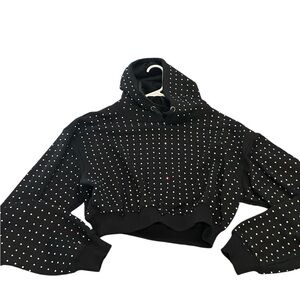 Black rhinestones embellished hoodie. From Akira. NWOT. Sz small.